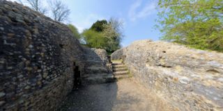 Bramber Castle Ruins looking East